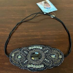 Classy gem embroidered headband
